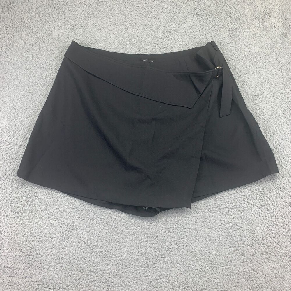 City Chic Skorts Womens Large Black Plus Size Side Zip Tennis Golf‎ Stretch NEW